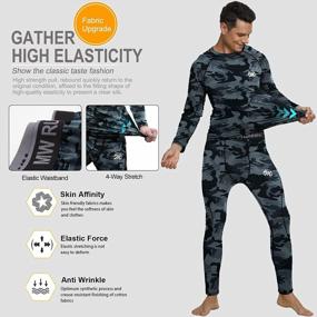 img 1 attached to Men'S Thermal Underwear Set, Winter Base Layer Tops & Long Johns For Cold Weather Skiing And Heat Retention