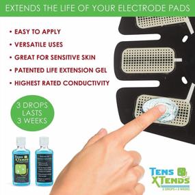 img 4 attached to TensXtends Conductive Adhesive Gel For Tens Pads - Patented Formula To Extend Electrode Pad Life Of Your TENS And EMS Units (2 FL OZ)