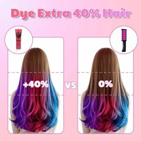 img 3 attached to 6 Pack Of 35% More Vibrant Temporary Hair Color For Dark & Light Hair - Easy Wash Hair Dye Chalk For Girls And Kids' Trendy Party Looks - Ideal Hair Dye Gift For Boys And Girls