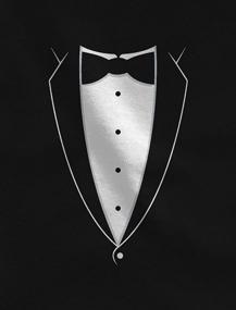 img 3 attached to Father & Son Printed Tuxedo With Bow-Tie: Men'S T-Shirt & Baby Bodysuit - Perfect For Formal Occasions