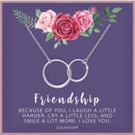 sterling silver infinity friendship necklace - interlocking circles bff jewelry gift for women birthday logo