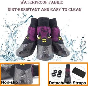 img 2 attached to Riccioofy Protectors Traction Anti Slip Waterproof Dogs , Apparel & Accessories