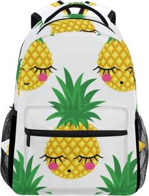 img 4 attached to Qilmy Pineapple Backpack School Backpacks Backpacks in Kids' Backpacks