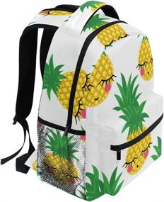 img 3 attached to Qilmy Pineapple Backpack School Backpacks Backpacks in Kids' Backpacks
