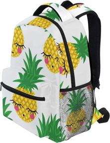 img 2 attached to Qilmy Pineapple Backpack School Backpacks Backpacks in Kids' Backpacks