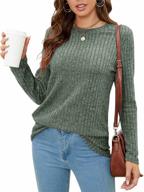 👚 lightweight fall casual long sleeve crewneck pullover tops for women – simplefun tunic sweaters logo