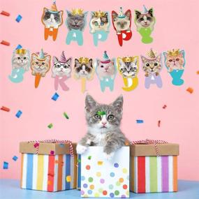 img 2 attached to 🐱 Meow-tastic Cat Happy Birthday Banner: Purr-fect Party Decoration for Pet Cat Theme Birthday Celebrations (b)