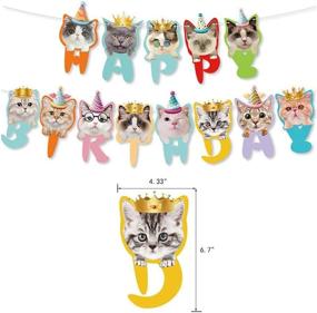 img 3 attached to 🐱 Meow-tastic Cat Happy Birthday Banner: Purr-fect Party Decoration for Pet Cat Theme Birthday Celebrations (b)