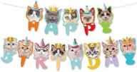 🐱 meow-tastic cat happy birthday banner: purr-fect party decoration for pet cat theme birthday celebrations (b) logo