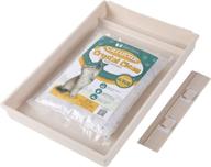 🐱 tongass reusable self-cleaning cat litter box tray refills - compatible with petsafe scoopfree, includes 4.5lb crystal cat litter - beige, fits 1st and 2nd gen логотип