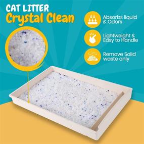 img 3 attached to 🐱 TonGass Reusable Self-Cleaning Cat Litter Box Tray Refills - Compatible with PetSafe ScoopFree, Includes 4.5LB Crystal Cat Litter - Beige, Fits 1st and 2nd Gen