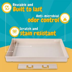 img 2 attached to 🐱 TonGass Reusable Self-Cleaning Cat Litter Box Tray Refills - Compatible with PetSafe ScoopFree, Includes 4.5LB Crystal Cat Litter - Beige, Fits 1st and 2nd Gen