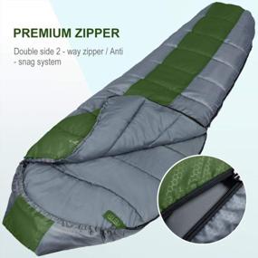 img 1 attached to Lightweight 3-Season Mummy Sleeping Bag For Camping And Hiking - Water Repellent, Indoor And Outdoor Use" By Bessport