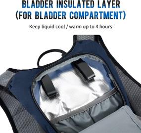 img 2 attached to Gelindo Hydration Backpack - 2L Water Bladder Included - Insulated Cycling Vest 🎒 for Outdoor Activities - Lightweight Pack for Trail Marathon, Running Races - Men & Women