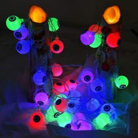 img 2 attached to Spooky And Fun: Illuminate Your Halloween Decor With ILLUMINEW 30 LED Eyeball String Lights - Waterproof, 8 Modes, Remote Control, And Battery Operated!