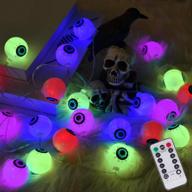 spooky and fun: illuminate your halloween decor with illuminew 30 led eyeball string lights - waterproof, 8 modes, remote control, and battery operated! logo