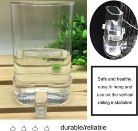 img 1 attached to 🐦 No Mess Bird Waterer and Feeder for Cage - Automatic Bird Water Dispenser, Parakeet Waterer Cockatiel Cage Accessories (2PCS)