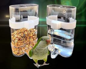 img 4 attached to 🐦 No Mess Bird Waterer and Feeder for Cage - Automatic Bird Water Dispenser, Parakeet Waterer Cockatiel Cage Accessories (2PCS)