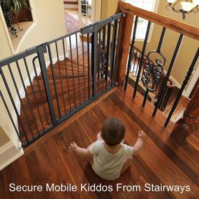 img 3 attached to Cumbor Black Baby Gate: Mom'S Choice Award Winner For Safe And Secure Dog And Toddler Proofing