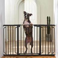 cumbor black baby gate: mom's choice award winner for safe and secure dog and toddler proofing logo