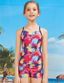 img 2 attached to Get Your Little Princess Ready For Summer With PHIBEE Girls' Tankini Two-Piece Swimsuit!
