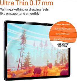 img 1 attached to Улучшенный 2-пакетный защитный экран Paperfeel для Samsung Galaxy Tab S7 11 дюймов - антибликовое покрытие, без пузырей, совместим с S Pen.