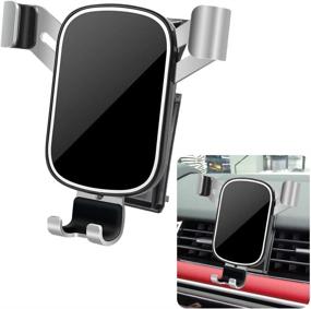 img 4 attached to 📱 LUNQIN Car Phone Holder | Compatible with 2018-2021 Land Rover Range Rover Sport | Ideal for Big Phones with Cases | Auto Accessories Navigation Bracket | Interior Decoration Mobile Cellphone Mount