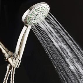 img 3 attached to 🚿 AquaDance 6-Setting Hand Shower with Antimicrobial & Anti-Clog Technology, Microban Nozzle Protection against Mold, Mildew & Bacteria, Stronger Shower Experience! Brushed Nickel Finish