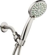 🚿 aquadance 6-setting hand shower with antimicrobial & anti-clog technology, microban nozzle protection against mold, mildew & bacteria, stronger shower experience! brushed nickel finish logo