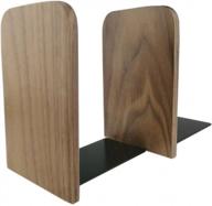 add style and function to your home or office with winterworm's japanese style black walnut wood bookends logo