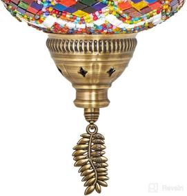 img 1 attached to (8 Colors) DEMMEX Turkish Moroccan Mosaic Swag Plug In Pendant Ceiling Hanging Light With 15Feet Cord Decorated Chain &Amp