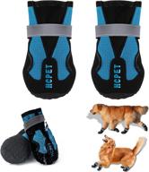 4-pack waterproof dog snow boots with non-slip rubber soles | earth-friendly dog rain boots for winter warmth | adjustable reflective straps for walking, running, hiking | paw protectors, dog shoes, booties логотип