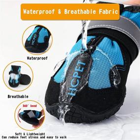 img 3 attached to 4-Pack Waterproof Dog Snow Boots with Non-Slip Rubber Soles | Earth-Friendly Dog Rain Boots for Winter Warmth | Adjustable Reflective Straps for Walking, Running, Hiking | Paw Protectors, Dog Shoes, Booties