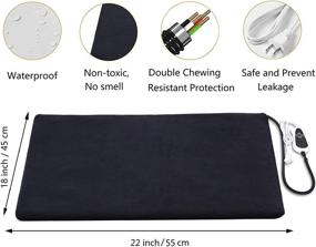 img 3 attached to 🐾 Advanced Adjustable Pet Heating Pad with Timer and Waterproof Design - Ideal for Cats and Dogs