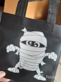 img 5 attached to Получите Spook-Tacular с CCINEE'S 24Pcs Нетканые сумки для угощений на Хэллоуин для детской вечеринки