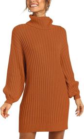 img 3 attached to LOGENE Turtleneck Oversized Pullover 240 Jiaotang M Women's Clothing ~ Dresses