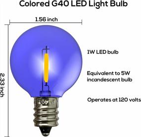 img 3 attached to 25 Pack SUNTHIN G40 Colored LED Bulbs - Red/Green/Blue/Orange/Purple Multicolor With E12 Base, Shatterproof Replacement Bulbs For Globe String Lights Indoor & Outdoor Use