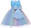 girls rainbow tutu floral dress pageant gown - jerrisapparel flower girl party dress logo