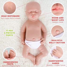 img 3 attached to Lifelike Newborn Baby Doll - IVITA Silicon Reborn Baby Boy - 17 Inches, Full Body Platinum Silicone, Not Made Of Vinyl Material