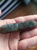 img 1 attached to Labradorite Healing Crystal Wand - 6 Faceted Reiki Chakra Stone For Meditation And Decor review by Matt Reid