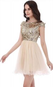 img 1 attached to Sarahbridal Womens Short Tullle Sequins Homecoming Dresses Mine Prom Party Gowns