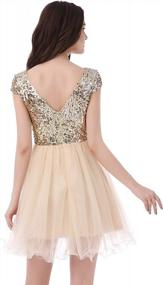 img 3 attached to Sarahbridal Womens Short Tullle Sequins Homecoming Dresses Mine Prom Party Gowns