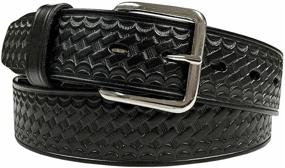 img 4 attached to Basketweave Genuine Leather Utility Uniform Men's Accessories made as Belts