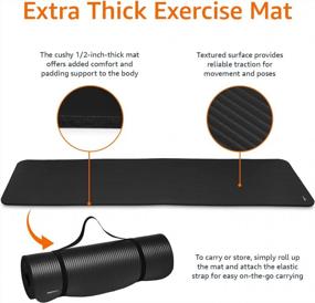img 2 attached to Amazon Basics 1/2-Inch Extra Thick Exercise Yoga Mat