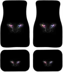 img 3 attached to Allinterest Printing Black Cat Car Floor Mats Full Set Of 4 Non Slip Front Rear Floor Auto Mats Universal Auto Floor Mats