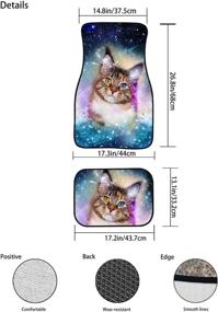 img 1 attached to Allinterest Printing Black Cat Car Floor Mats Full Set Of 4 Non Slip Front Rear Floor Auto Mats Universal Auto Floor Mats