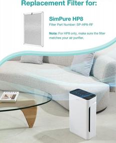 img 2 attached to SimPure HP8 Original HEPA Replacement Filter Compatible With SimPure HP8 Air Purifier, SP-HP8-RF (NOT For Other SimPure Air Purifiers)