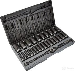 img 3 attached to 🔧 Efficient and Versatile: Grey Pneumatic 82629MD 1/2" Drive 6-Point Deep Length Metric Duo-Socket Set - 29 Piece