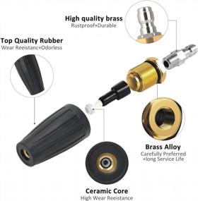 img 2 attached to STYDDI Turbo Pressure Washer Nozzle Set - 3600 PSI, 3.0GPM, Rotating Nozzle With Multiple Degree Options, 3.0 Orifice, Quick-Connect, Includes Second Story Nozzle