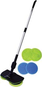 img 2 attached to 🧹 Rechargeable Cordless Spin Maid - Zoom TV Powered Floor Cleaner Scrubber Polisher Mop